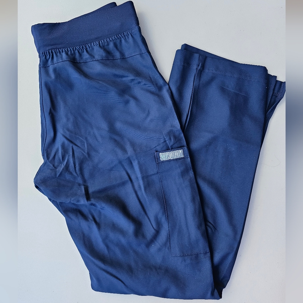 Med Couture Navy Straight Leg Pants